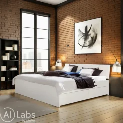 HASENA Bett Gabriele 10 Buche weiss deckend Hot