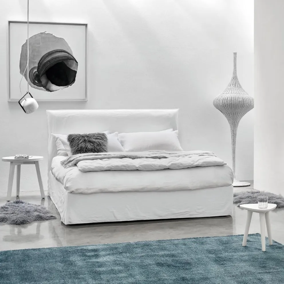Gervasoni Bett Ghost NATURAL Lino Bianco / Kat. B (1000)