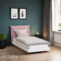 PAIDI Bett Home Base rosa, weiss