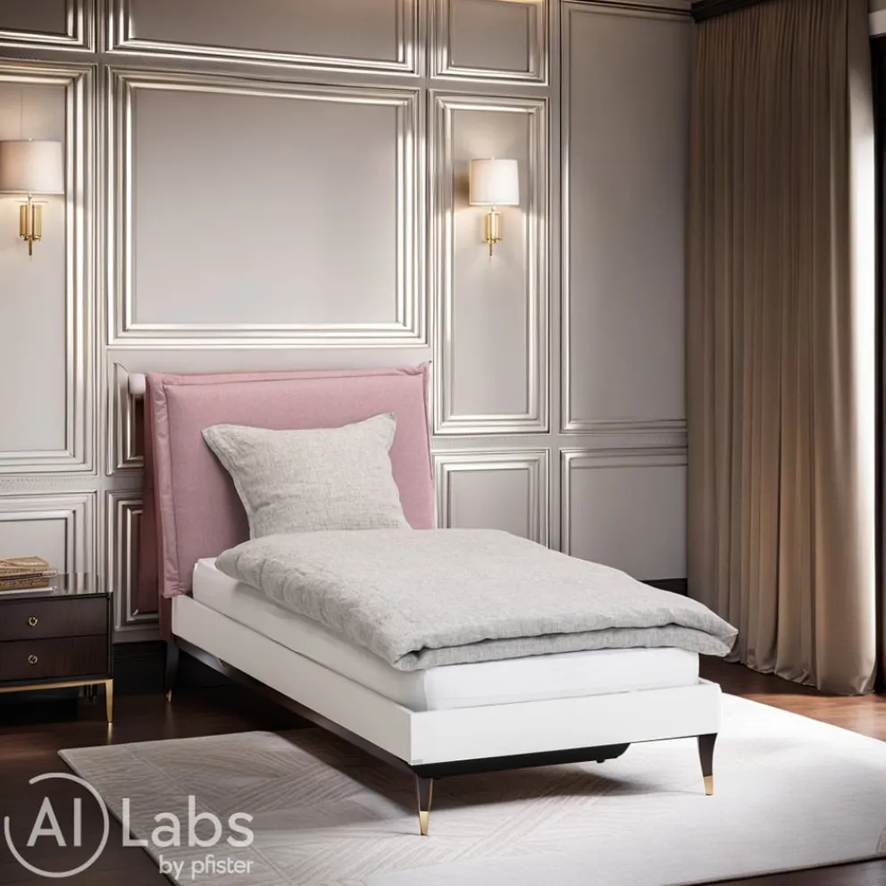 PAIDI Bett Home Base rosa, weiss