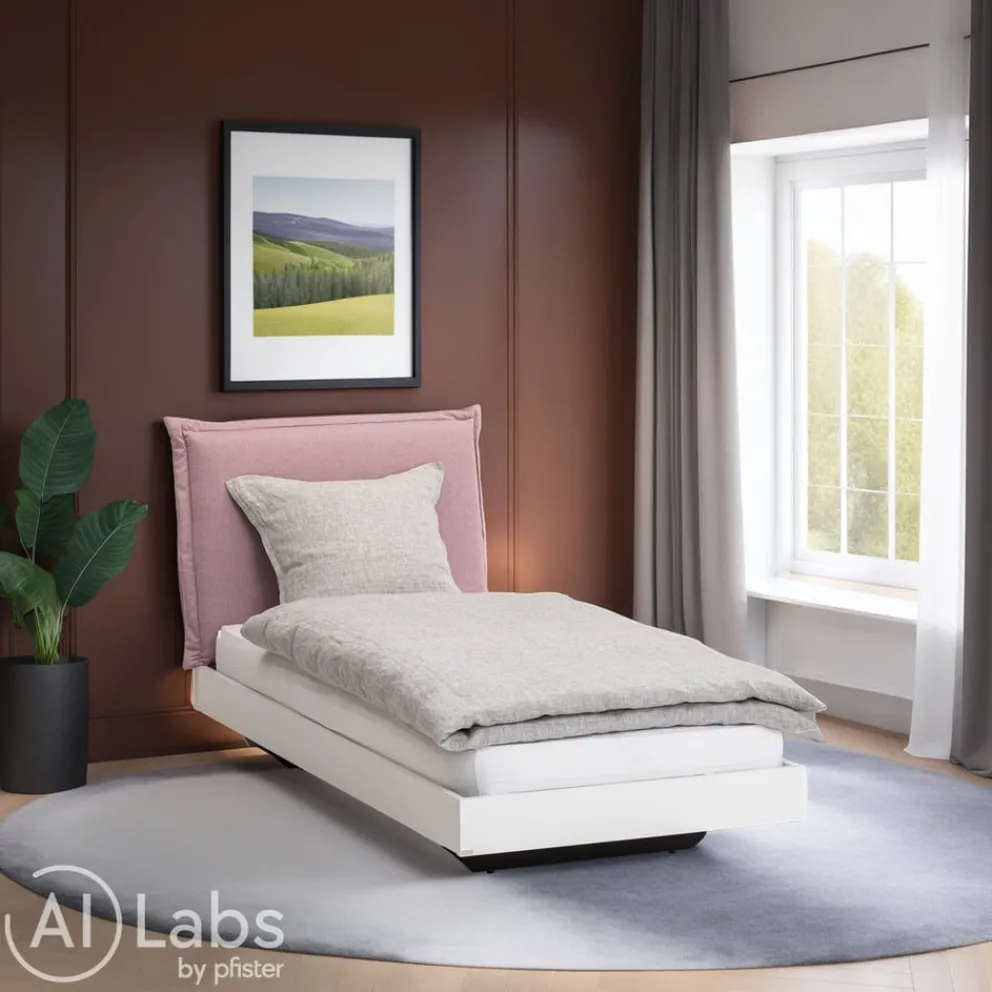 PAIDI Bett Home Base rosa, weiss