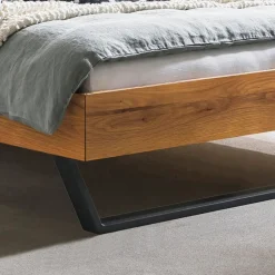 HASENA Bett Pietro 99 Wildeiche natur, Pepe grey 335 Hot