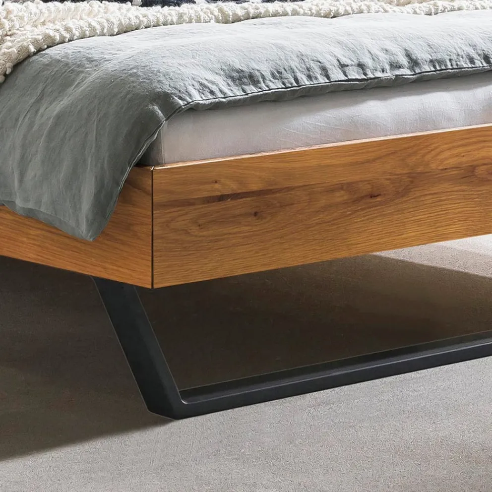 HASENA Bett Pietro 99 Wildeiche natur, Pepe grey 335 Hot