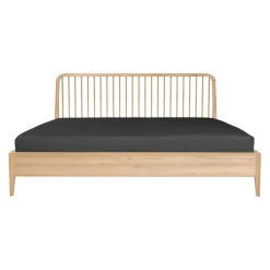 Ethnicraft Bett Spindle eichefarbig Outlet