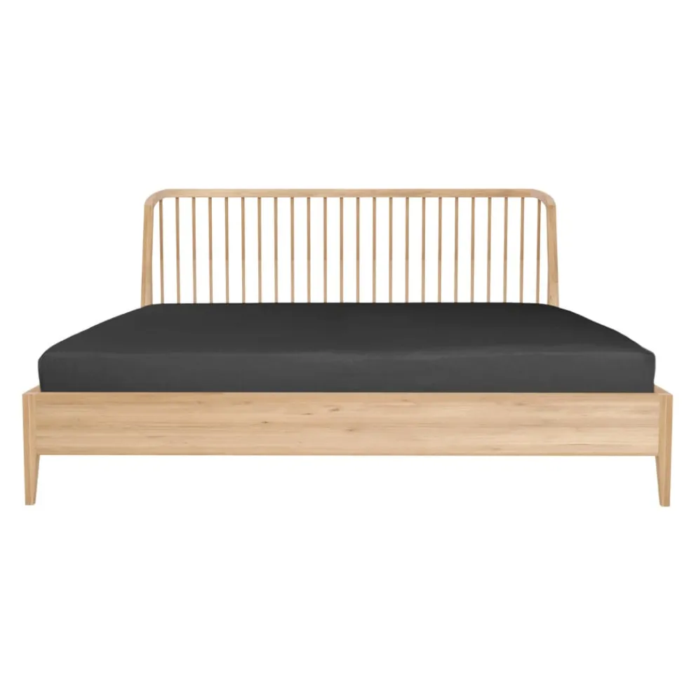 Ethnicraft Bett Spindle eichefarbig Outlet