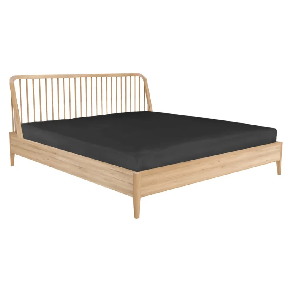 Ethnicraft Bett Spindle eichefarbig Outlet