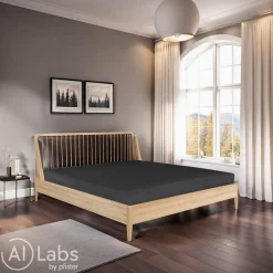 Ethnicraft Bett Spindle eichefarbig Outlet