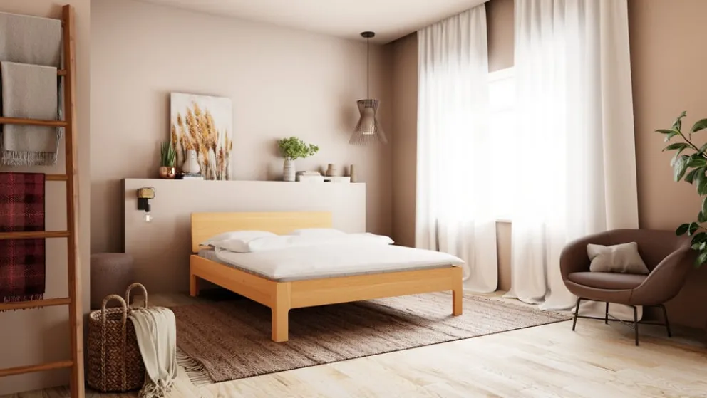 TRINATURA Bett Tawa kirschbaumfarbig Sale