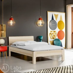 TRINATURA Bett Tawa eschefarbig New