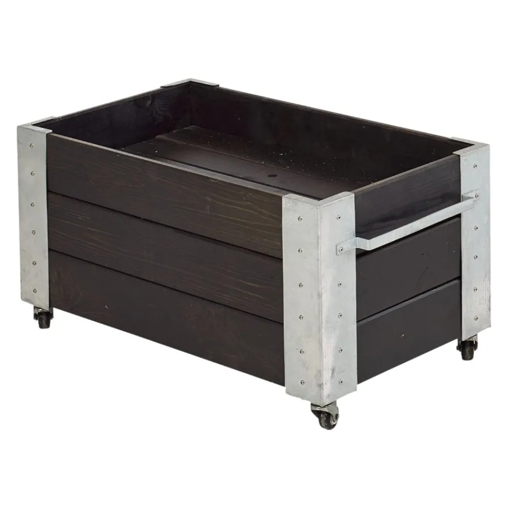 PLUS Blumenkasten Cubic schwarz Discount