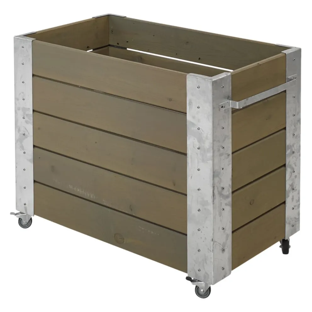 PLUS Blumenkasten Cubic braun, grau Discount