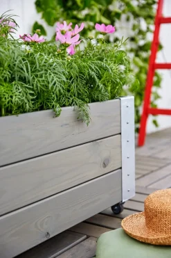 PLUS Blumenkasten Cubic braun, grau Discount