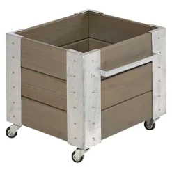 PLUS Blumenkasten Cubic braun, grau Hot