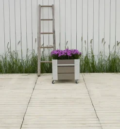 PLUS Blumenkasten Cubic braun, grau Hot