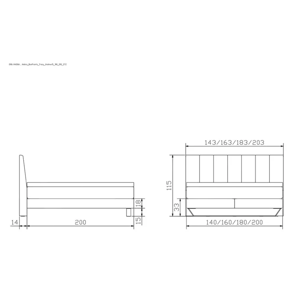 HASENA Boxspringbett Ambra Pace Light grey 840 New