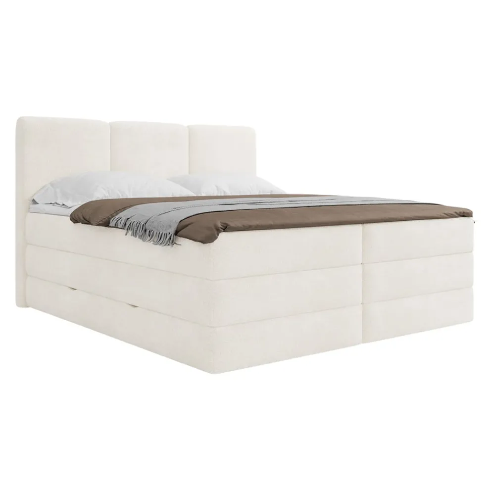 MID.YOU Boxspringbett Castel K weiss Sale
