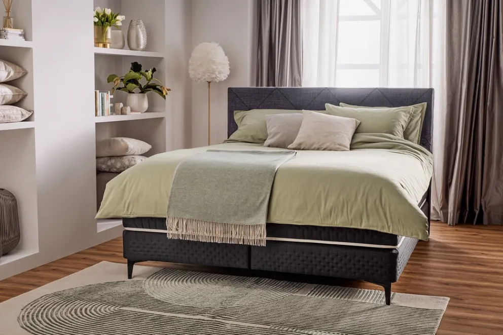 EPEDA Boxspringbett Dédicace Lyrides Chiné Anthracite Outlet