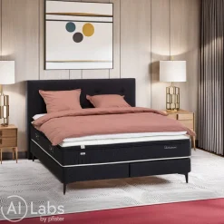 EPEDA Boxspringbett Dédicace Lyrides Chiné Anthracite Outlet