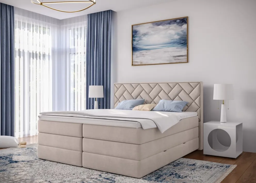 Welnova Boxspringbett Loreno beige Outlet