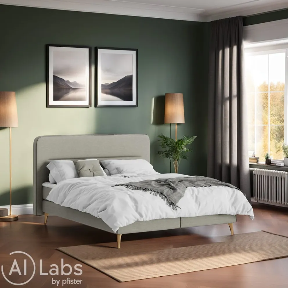 Novel Boxspringbett Massello 34 taupe Hot