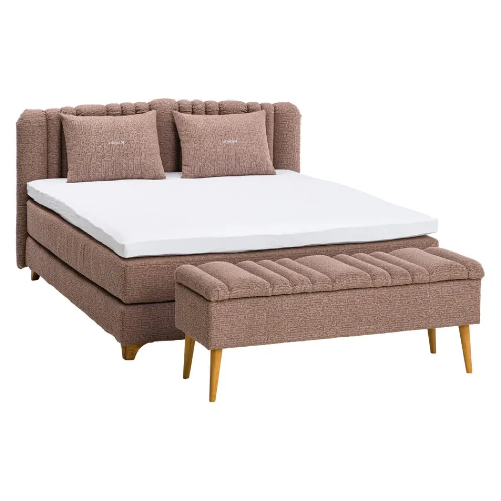 SJÖHOLM Boxspringbett Nylund hellbraun Outlet