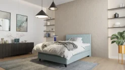 Johann Jakob Boxspringbett Odin PG 1, Spy Light Blue Grey 90 New