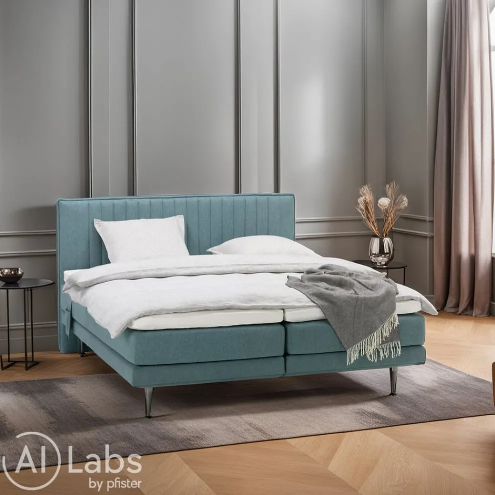Johann Jakob Boxspringbett Odin blau Hot