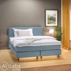 Johann Jakob Boxspringbett Odin PG 1, Spy Light Blue Grey 90 Discount