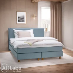Johann Jakob Boxspringbett Odin PG 1, Spy Light Blue Grey 90 Hot
