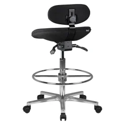 MID.YOU Bürohocker Louisiana schwarz, silber Sale