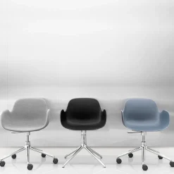 Normann Copenhagen Bürostuhl Form alufarbig, weiss New