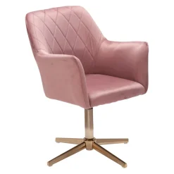 MID.YOU Bürostuhl Samt rosa Clearance