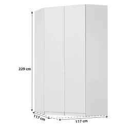 Xora Drehtürenschrank Alabama-201 grau Best