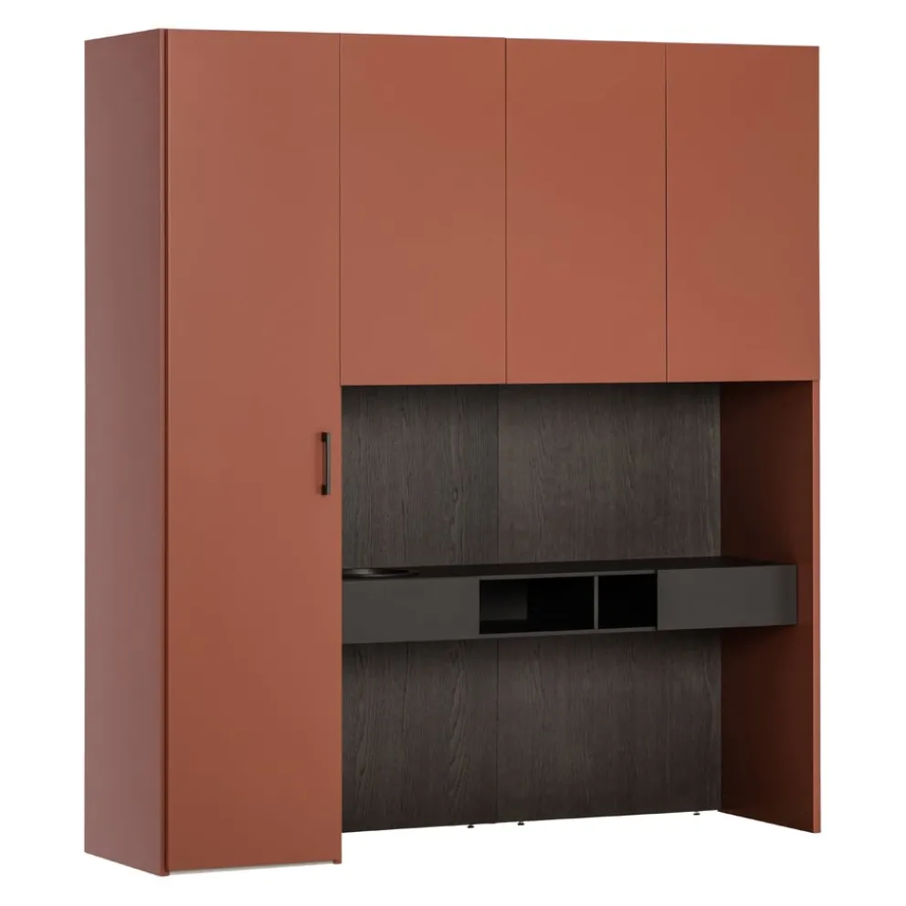 Novamobili Drehtürenschrank Alfa 306 BRUNITO, 360 COTTO, N06 ROVERE GRIGIO Hot