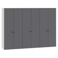 BYYU Drehtürenschrank Atlantis Anthrazit matt Discount