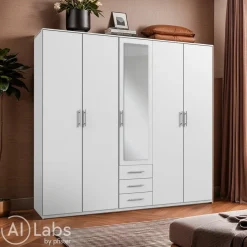 MID.YOU Drehtürenschrank Ben-201 weiss Sale