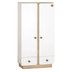 Cilek Drehtürenschrank Cara eiche, weiss New
