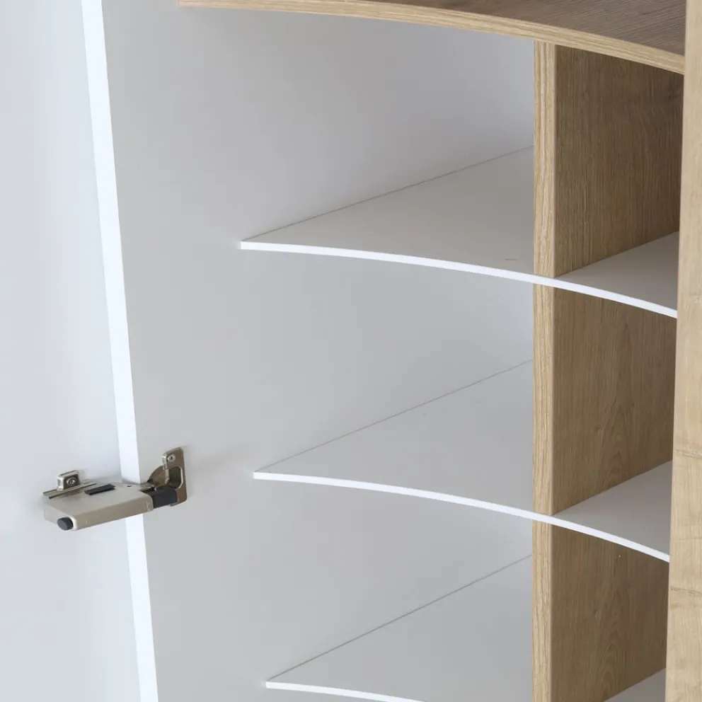 Cilek Drehtürenschrank Cara eiche, weiss New