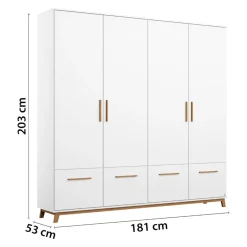 Xora Drehtürenschrank Carlsson weiss Online