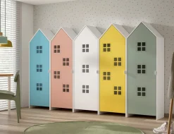 JAXX Drehtürenschrank Casami hellblau, weiss Discount