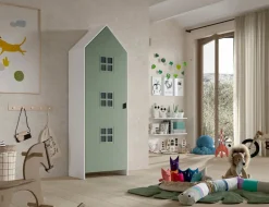 JAXX Drehtürenschrank Casami blassgrün, weiss Discount