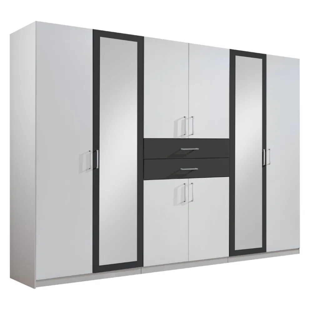 MID.YOU Drehtürenschrank Diver graphitschwarz, weiss Discount