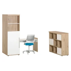 PAIDI Drehtürenschrank Fionn eiche, weiss Discount