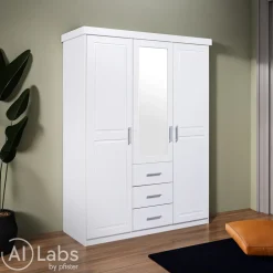 MID.YOU Drehtürenschrank Geraldo weiss