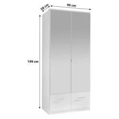 MID.YOU Drehtürenschrank Imago-201 weiss New