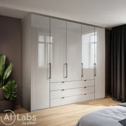 Dieter Knoll Drehtürenschrank Kreta grau Discount