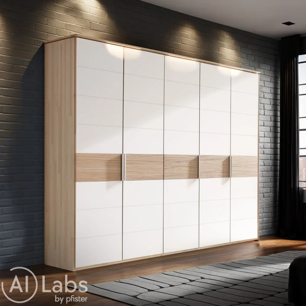 VALDERA Drehtürenschrank Lana eschefarbig Discount