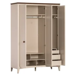 Cilek Drehtürenschrank Lapel crème, nussbaumfarbig New