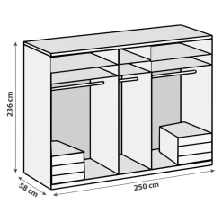 MID.YOU Drehtürenschrank Level36 weiss Sale