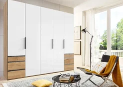 MID.YOU Drehtürenschrank Level36 eichefarbig, weiss